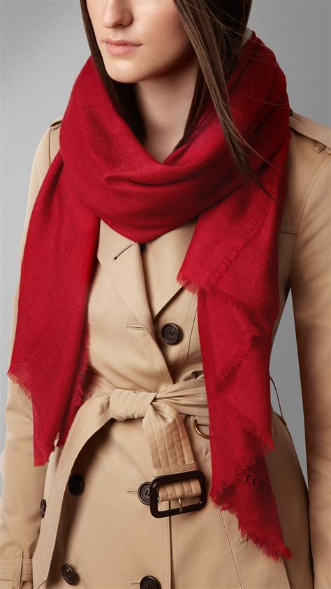 burberry red cashmere scarf.